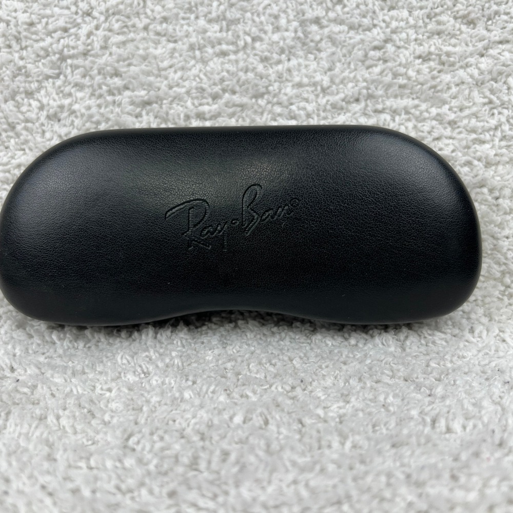 Ray-Ban RB5318 2000 Black Rectangular Eyeglasses Frames 52-18-145 w Case Italy